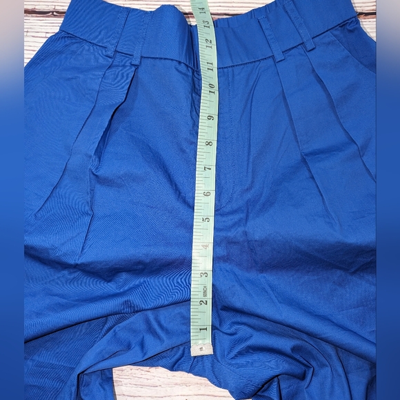 Mare Mare X Anthropologie Curved Hem Chino Pants Small Blue - Picture 7 of 8